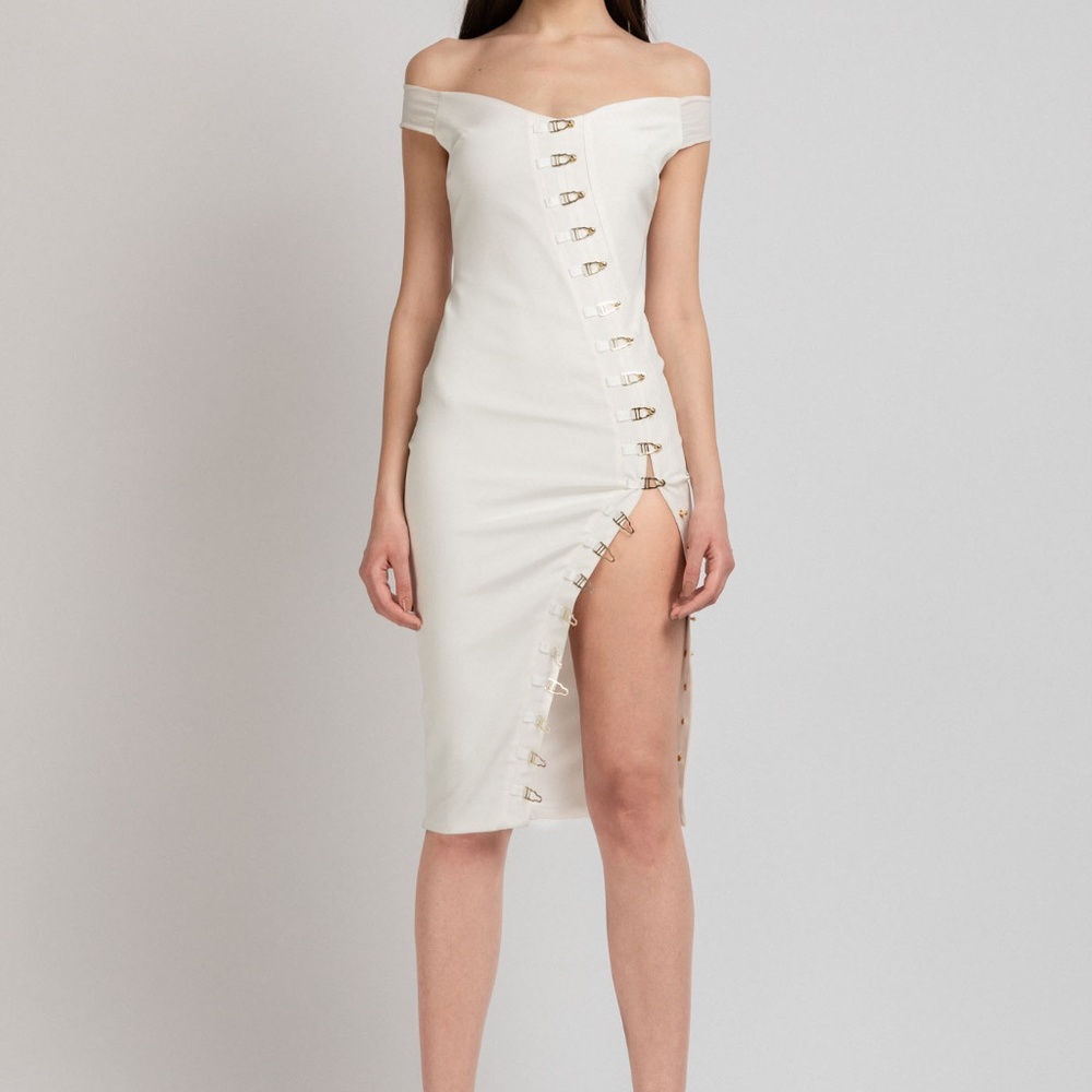 MURMUR Ivy Dress in White size 40 RARE color no longer made